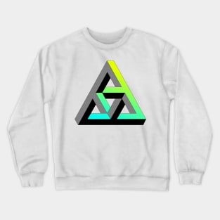 Even more impossible triangle with cyan to yellow gradient Crewneck Sweatshirt